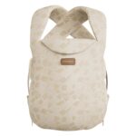 Momcozy Newborn Carrier WeeSnug - Lightweight and Cozy Comfort for 7-25 lbs, Ergonomic Cross-Back Support, Jacquard Weave, Hands-Free Baby Carrier with Lumbar Support, Geometry - Image 2