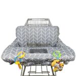Shopping Cart Cover for Baby ICOPUCA Cotton High Chair Cover, Reversible, Machine Washable for Infant, Toddler, Boy or Girl (Grey Arrow Print) - Image 2