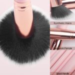 Real Perfection Makeup Brush Set 16 Pcs with 1 Eyebrow Razor Premium Synthetic Foundation Powder Concealers Eyeshadow Blush Makeup Brushes Make up Brushes Kit (Pink) - Image 6