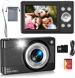 Digital Camera for Kids, FHD 1080P 56MP Autofocus Point and Shoot with 16X Zoom, 32GB TF Card, Battery, Flash, Face Detect, Anti Shake, Compact Travel Cameras for Boys Girls Teens Kids Gift（Black） - Image 2