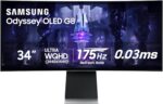 Samsung 34' Odyssey G85SB Series QD-OLED Ultra WQHD Curved Gaming Monitor, 175Hz, 0.03ms, DisplayHDR True Black 400, AMD FreeSync Premium Pro, Advanced Game Streaming, LS34BG850SNXZA - Image 2