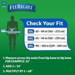 FitRight Bariatric Adult Diapers, Ultra Heavy Absorbency, 3XL (Waist Size 65in-84in), 12 Count, Disposable Incontinence Briefs for Men and Women, Moisture-Wicking, Leak Protection, - Image 4