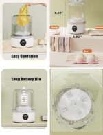 Portable Washing Machine, Rechargeable Cordless Compact Travel Washers for camping, Underwear Washer Portable Washer for Apartments (white) - Image 6