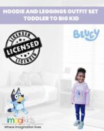 Bluey Girls Fleece Hoodie and Leggings Outfit Set - Image 3