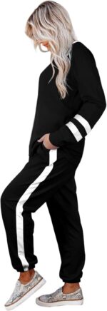 Aloodor Sweatsuit for Women 2 Piece Outfits for Womens Crewneck Sweatshirts Pullover - Image 4