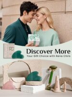 Rena Chris Gua Sha Facial Tools: Jade Stone Guasha Tool for Face Acupuncture Therapy, Facial Massager for Jawline Sculpting and Puffiness Reducing (Green) - Image 6