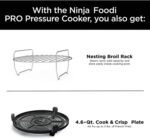 Ninja Foodi 11-in-1 6.5-Qt Pro Pressure Cooker, Air Fryer with Stainless Finish that Steams, Slow Cooks with 4.6-QT Crisper Plate, Broil Rack, Recipe Book, Pressure Cook, Steam, Slow Cook, Air Crisp. - Image 9