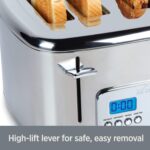 All-Clad Electric Stainless Steel Toaster, 4-Slice, LED Display, Removable Crumb Tray, Internal Cord Storage, 6 Browning Levels, Wide and Self-Centering Slots, Waffles, Bagels, Bread, Silver - Image 7
