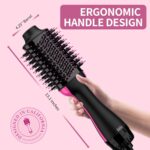 Hair Dryer Brush Blow Dryer Brush in One, Upgraded 4 in 1 Hair Dryer and Styler Volumizer with Negative Ion Anti-frizz Ceramic Titanium Barrel Hot Air Hair Straightener Brush - Image 6