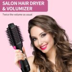 Hair Dryer Brush Blow Dryer Brush in One, Upgraded 4 in 1 Hair Dryer and Styler Volumizer with Negative Ion Anti-frizz Ceramic Titanium Barrel Hot Air Hair Straightener Brush - Image 8