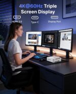 KAMRUI Hyper H2 Mini Gaming PC, Intel Core 14450HX Mini Computers (10C/16T, 4.8GHz), 32GB RAM 1TB PCle4.0 SSD Micro Desktop PC, Triple 4K Display, USB Type-C, WiFi6, BT5.2, Business Office Home - Image 6