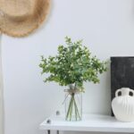 Zheart Fake Eucalyptus Stems in Glass Vase with Faux Water,14" Artificial Plants Eucalyptus Leaves for Shelf Desk Bathroom Farmhouse Room Coffee Table Home Decor (Sage Green) - Image 7