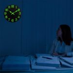 Luminous Wall Clock, Silent Non-Ticking 12'' Night Light Wall Clocks Battery Operated, Country Style Wooden Illuminated Wall Clock Decorative for Kitchen, Home, Bedrooms, Office (Black) - Image 4