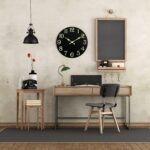 Luminous Wall Clock, Silent Non-Ticking 12'' Night Light Wall Clocks Battery Operated, Country Style Wooden Illuminated Wall Clock Decorative for Kitchen, Home, Bedrooms, Office (Black) - Image 8