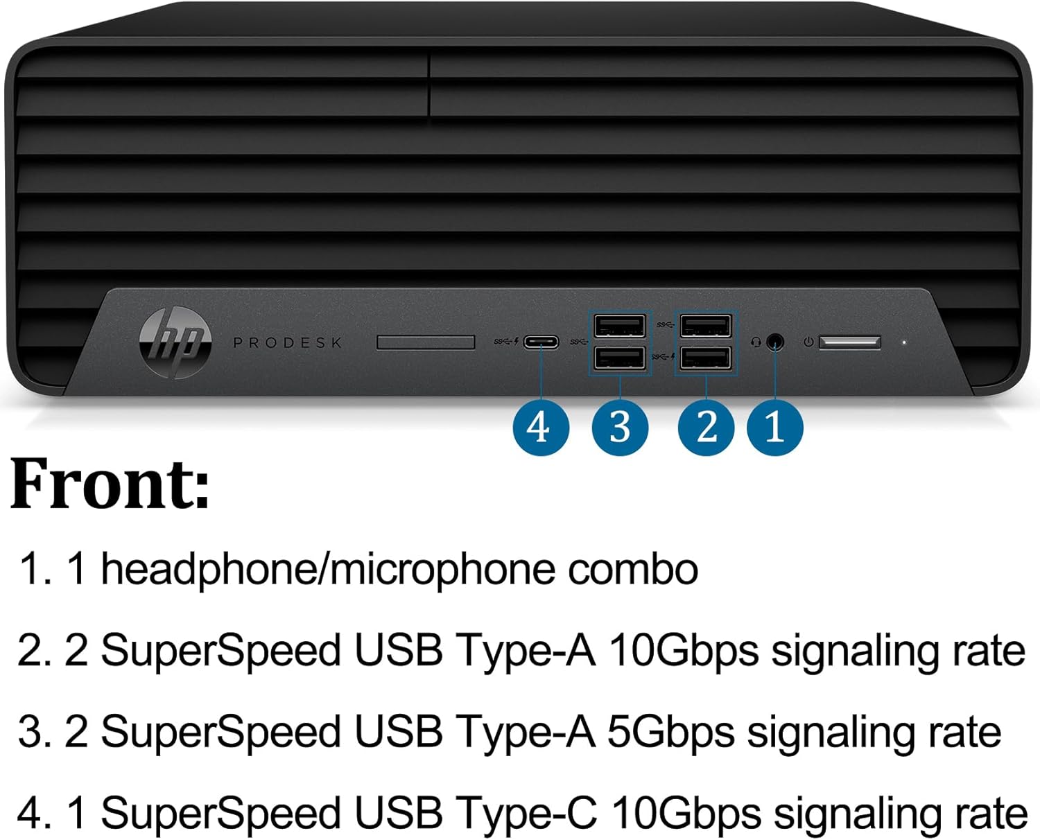 HP ProDesk 600 G6 SFF Desktop Computer Tower PC, Intel 6-Core i5-10400, 16GB DDR4 RAM, 512GB PCIe SSD, WiFi Adapter, RJ-45, 2 DisplayPort, Type-C, Keyboard and Mouse, Windows 11 Professional - Image 7