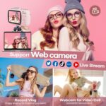 5K 80MP Pink Digital Camera with 18X Zoom,32GB SD Card,2 Rechargeable Batteries & Dual Charger,Compact Point and Shoot Camera for Girls,Teens,Beginners,with Gift Greeting Card - Image 6