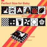 URMYWO Black and White Baby Toys, Tummy Time High Contrast Newborn Toys 0-3 Months, Soft Baby Book, Visual Stimulation Montessori Sensory Infant Toys 0-6-12 Months, Shower Gift for Boys Girls - Image 5