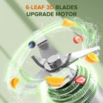 Blender with Self-Cleaning & Dry Grinder - 1400W Professional Blender for Smoothies and Ice Crushing, Dishwasher Safe 68oz Jar, Includes 27oz Mill for Spices & Coffee, Black - Image 4