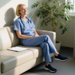 STQ Walking Shoes Women Slip on Sneakers Non Slip Work Arch Support Tennis Plantar Fasciitis Orthopedic Breathable Mesh Comfortable Ladies Nursing - Image 3