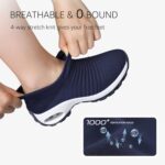 STQ Walking Shoes Women Slip on Sneakers Non Slip Work Arch Support Tennis Plantar Fasciitis Orthopedic Breathable Mesh Comfortable Ladies Nursing - Image 9