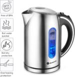 Aigostar Electric Kettle, 1.7L Electric Tea Kettle with LED Illumination, Hot Water Kettle Electric for Tea and Hot Water, Fast Boiling Kettle with Auto-Shutoff & Boil-Dry Protection, BPA Free - Image 6