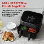 Instant Pot VersaZone 9QT Air Fryer,8-in-1 Functions with EvenCrisp Technology, Crisps,Broils, Bakes,Roasts, Dehydrates,Reheats at Same or Different Temperature, from the Makers of Instant Pot, Black - Image 3