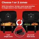 Instant Pot VersaZone 9QT Air Fryer,8-in-1 Functions with EvenCrisp Technology, Crisps,Broils, Bakes,Roasts, Dehydrates,Reheats at Same or Different Temperature, from the Makers of Instant Pot, Black - Image 4