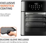 Air Fryer Oven 1800W, 12.7QT Capacity, Touchscreen Panel, Automatic Shut-Off, Toaster + Airfryer – Black & Stainless Steel – Mondial - Image 5