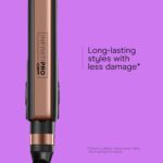 INFINITI PRO CONAIR Rose Gold Ceramic Flat Iron Hair Straightener, 1-Inch Flat Iron with Extra-Long Plates, including a Floating Plate, Advanced Heat Technology, Black - Image 5
