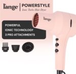 L'ANGE HAIR PowerStyle Turbo Ionic Hair Dryer | 1875 Watt Professional Blow Dryer with Diffuser & Concentrator | Multiple Heat & Speed Settings for Fast Drying | Salon-Grade Styling Tools, Blush - Image 3