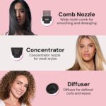 L'ANGE HAIR PowerStyle Turbo Ionic Hair Dryer | 1875 Watt Professional Blow Dryer with Diffuser & Concentrator | Multiple Heat & Speed Settings for Fast Drying | Salon-Grade Styling Tools, Blush - Image 7