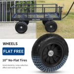 BILT HARD 880 lbs 10" Tires Steel Garden Cart with 180° Rotating Handle and Removable Sides, Heavy Duty 4 Cu.Ft Capacity Utility Garden Carts and Wagons, Black - Image 3