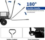 BILT HARD 880 lbs 10" Tires Steel Garden Cart with 180° Rotating Handle and Removable Sides, Heavy Duty 4 Cu.Ft Capacity Utility Garden Carts and Wagons, Black - Image 5