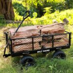 BILT HARD 880 lbs 10" Tires Steel Garden Cart with 180° Rotating Handle and Removable Sides, Heavy Duty 4 Cu.Ft Capacity Utility Garden Carts and Wagons, Black - Image 8