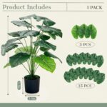Der Rose 28'' Fake Plants Large Artificial Tropical Faux Plants Indoor Tall for Room Home Bathroom Farmhouse Outdoor Decor - Image 4