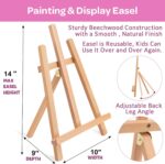 59pcs Acrylic Paint Set - Art Supplies Kit With 24 Non-Toxic Paints, Easel, Brushes, Canvas for Kids, Artists and Beginners, Pink - Image 5