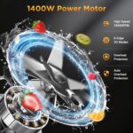 Blender, Countertop Blenders for Kitchen with 64oz Pitcher, Powerful 25000 PRM Blender for Smoothies, Ice Crushing, Frozen Fruits, Milkshakes, Pulse Function, Self-Cleaning (Black-Galxy) - Image 4