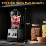 Blender, Countertop Blenders for Kitchen with 64oz Pitcher, Powerful 25000 PRM Blender for Smoothies, Ice Crushing, Frozen Fruits, Milkshakes, Pulse Function, Self-Cleaning (Black-Galxy) - Image 7