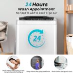 Nictemaw 2.8 Cu.ft Portable Washer, 20 lbs Capacity Full Automatic Washing Machine with Drain Pump, 10 Wash Programs & LED Display, Compact Clothes Washer for Apartments, RV, Dorm, Home, Off-white - Image 7