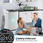 Nictemaw 2.8 Cu.ft Portable Washer, 20 lbs Capacity Full Automatic Washing Machine with Drain Pump, 10 Wash Programs & LED Display, Compact Clothes Washer for Apartments, RV, Dorm, Home, Off-white - Image 8