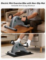 LUBBYGIM Mini Exercise Bike, Under Desk Bike Pedal Exerciser for Seniors & Physical Therapy, Electric Motorized Foot Pedal Machine for Arm and Leg Fitness, 6 Speed Levels - Image 3