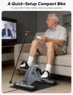 LUBBYGIM Mini Exercise Bike, Under Desk Bike Pedal Exerciser for Seniors & Physical Therapy, Electric Motorized Foot Pedal Machine for Arm and Leg Fitness, 6 Speed Levels - Image 4