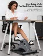 LUBBYGIM Mini Exercise Bike, Under Desk Bike Pedal Exerciser for Seniors & Physical Therapy, Electric Motorized Foot Pedal Machine for Arm and Leg Fitness, 6 Speed Levels - Image 8