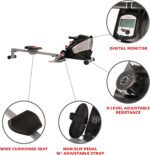 Sunny Health & Fitness Rowing Machine for Low Impact Full Body Workouts Home Training, Flip-able Equipment for EZ-Storage, Optional Magnetic or Air Resistance w/Free SunnyFit App Connection - Image 3