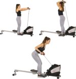 Sunny Health & Fitness Rowing Machine for Low Impact Full Body Workouts Home Training, Flip-able Equipment for EZ-Storage, Optional Magnetic or Air Resistance w/Free SunnyFit App Connection - Image 6