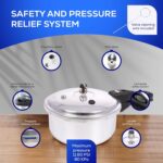 Universal (3.7 Quart / 3.5 Liter) Small Anti-Rust Ultra Pressure Cooker, Aluminum Pressure Cooker for 4 Servings, Even Heat Distribution, Diameter 9.4 inches, Height 7 inches - Image 6