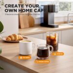 Single Serve Coffee Maker, Iced and Hot Coffee Machine for K Cup & Grounds, Compact Design, 40oz Removable Water Reservoir, 6 to 24 Oz Brew Sizes, Fits 7.3" Travel Mug, Black - Image 5