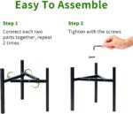 Airpark Plant Stand Indoor Adjustable, Metal Modern Plant Stands, Heavy Duty Stable Plant Pot Flower Holder Indoor Outdoor Corner, Fit 8 9 10 11 12 inch Pots, Black (Pot & Plant Not Included) - Image 8