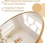 Arched Full Length Mirror, 71x32 Oversized Floor Mirror with Stand, Gold Mirror Full Length, Aluminum Full Body Dressing Mirrors with Arched-Top, Leaning for Living Room, Bedroom - Image 3