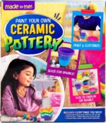 Made By Me Paint Your Own Ceramic Pottery, Fun Ceramic Painting Kit for Kids, Paint Your Own Ceramic Pottery Dish, Flower Pot, Vase & Bowl, Great Staycation Activity for Kids Ages 6, 7, 8, 9, Multi - Image 5